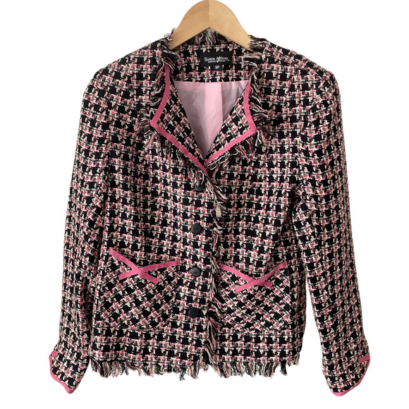 NWOT Sharon Anthony Tweed Blazer Sz 8P - Picture 1 of 5